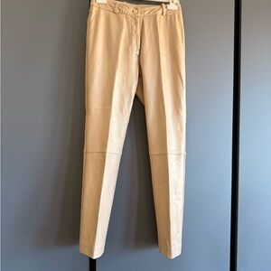St. John Cream Tailored Trousers with Straight-Leg Silhouette, size 4